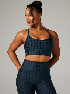Band-It Houndstooth Low-Impact Sports Bra