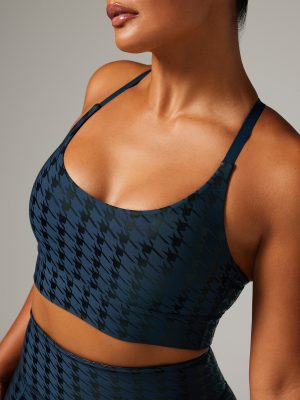 Band-It Houndstooth Low-Impact Sports Bra