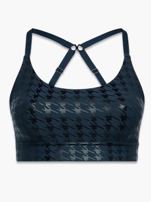 Band-It Houndstooth Low-Impact Sports Bra