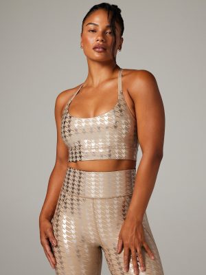 Band-It Houndstooth Low-Impact Sports Bra