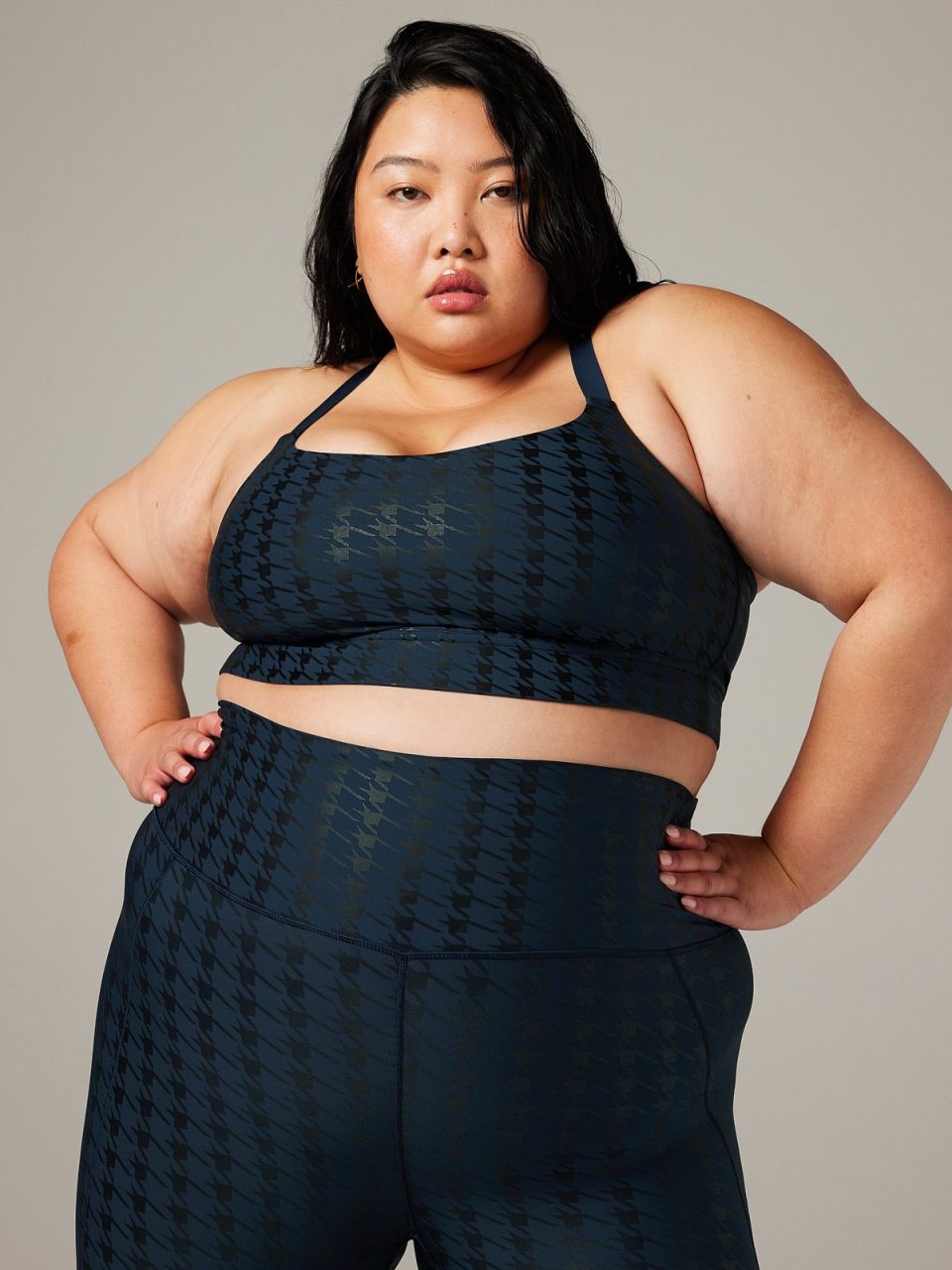 Band-It Houndstooth Low-Impact Sports Bra