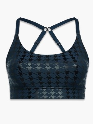 Band-It Houndstooth Low-Impact Sports Bra