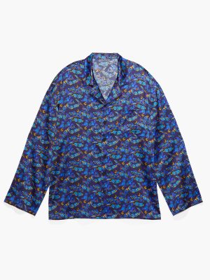 Baroque Butterfly Satin Sleep Top