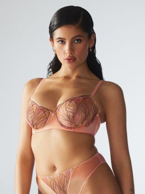 Beneath The Surface Embroidered Unlined Balconette Bra