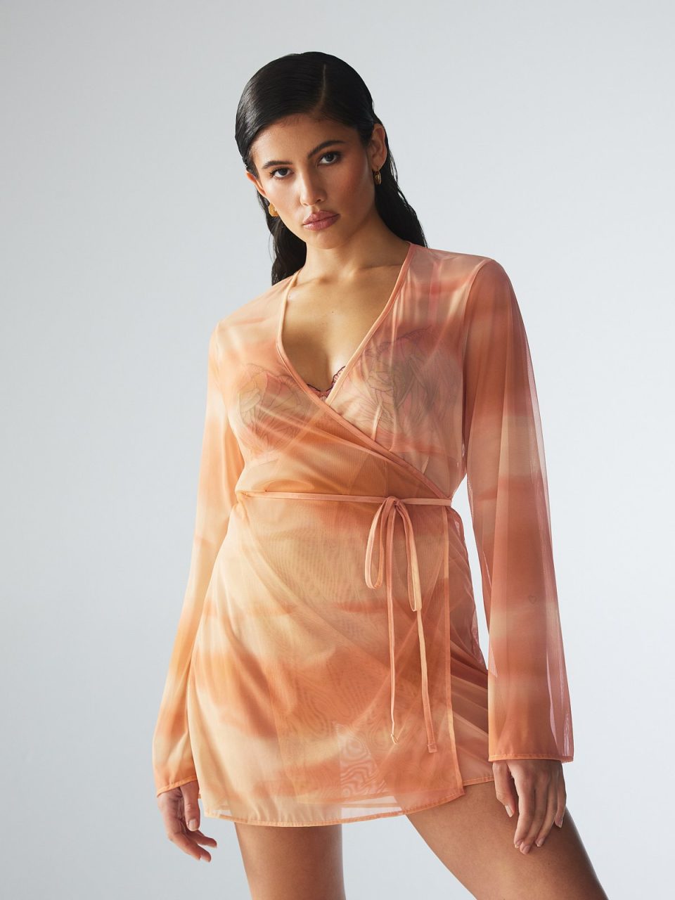 Beneath The Surface Mesh Short Robe