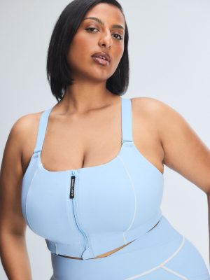 Cool Curves High-Impact Zip-Up Sports Bra