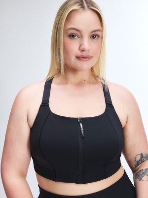 Cool Curves High-Impact Zip-Up Sports Bra