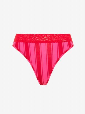 Cotton Essentials Lace-Trim Thong Panty