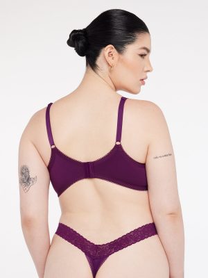 Cotton Essentials Lace-Trim Unlined Bra