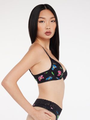 Cotton Essentials Lace-Trim Unlined Bra