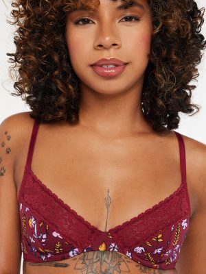Cotton Essentials Lace-Trim Unlined Bra