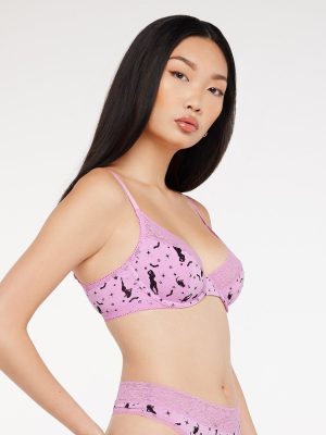 Cotton Essentials Lace-Trim Unlined Bra