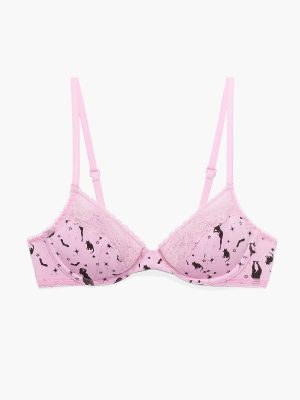 Cotton Essentials Lace-Trim Unlined Bra
