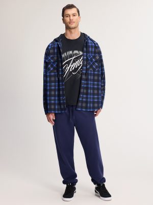 Faded Feels Hooded Button Up Shirt