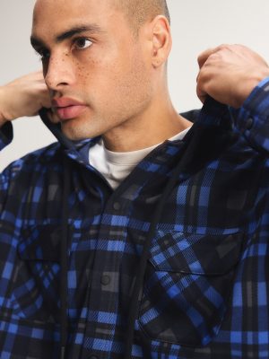 Faded Feels Hooded Button Up Shirt