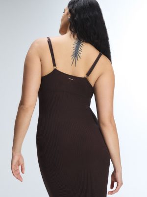 Featherweight Knit Slit Dress