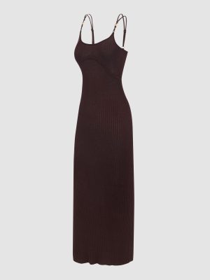 Featherweight Knit Slit Dress
