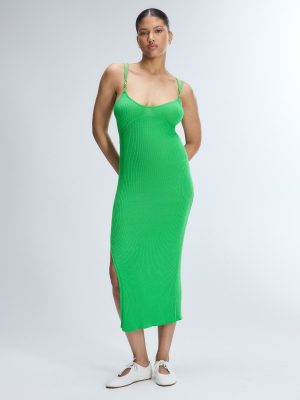 Featherweight Knit Slit Dress