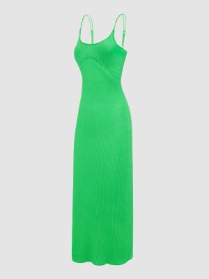 Featherweight Knit Slit Dress