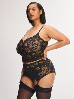 Feline Floral Garter Skirt