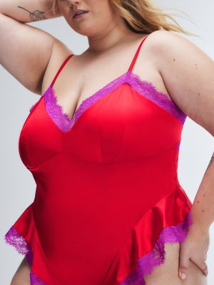 Nite Shade Lace-Trim Sleep Teddy