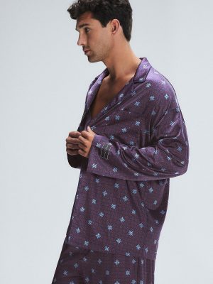 Satin Foulard Sleep Shirt