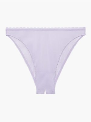 Mesh Crotchless High-Leg Bikini