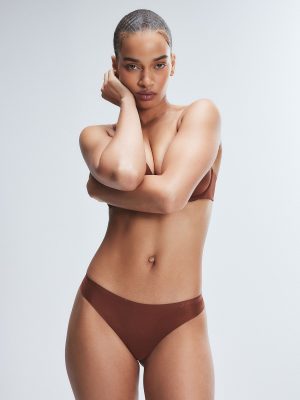 NEW Microfiber No-Show Thong Panty