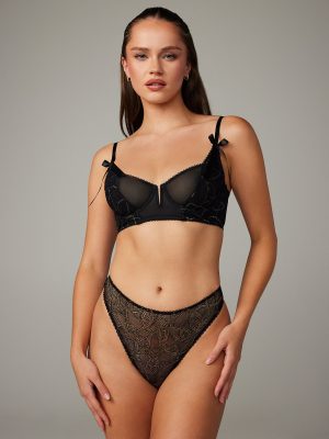 Peep Show Premiere Unlined Lace Balconette Bra