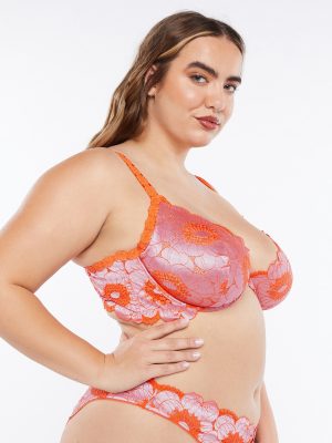 Perfect Poppies Unlined Lace Demi Bra