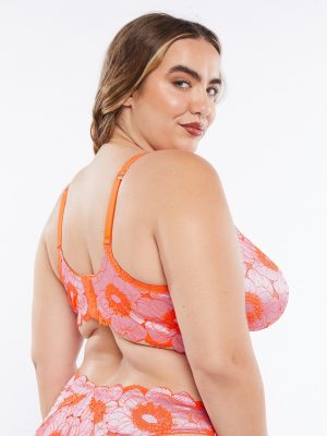 Perfect Poppies Unlined Lace Demi Bra