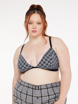 Remixed Plaid Bralette