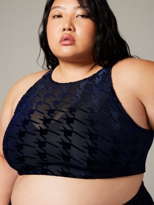 Risque Taker Houndstooth Medium-Impact Sports Bra