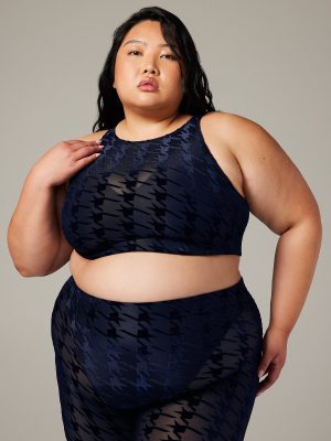 Risque Taker Houndstooth Medium-Impact Sports Bra