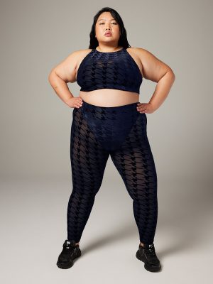 Risque Taker Houndstooth Medium-Impact Sports Bra