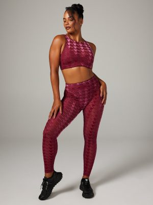 Risque Taker Houndstooth Medium-Impact Sports Bra