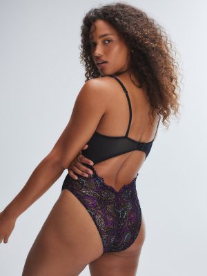 Romantic Corded Lace Underwire Teddy