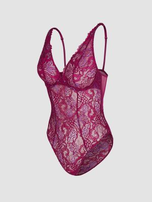 Romantic Corded Lace Underwire Teddy