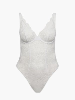 Romantic Corded Lace Underwire Teddy