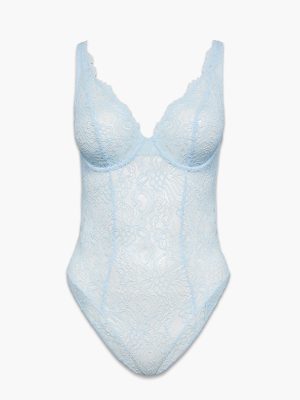 Romantic Corded Lace Underwire Teddy