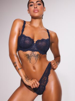 Romantic Corded Lace Unlined Balconette Bra