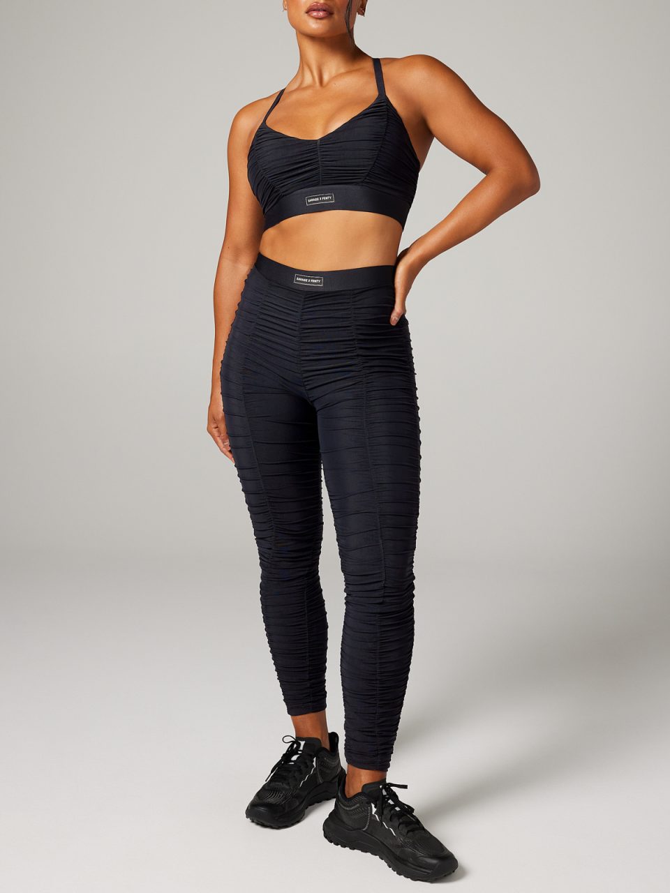 Ruche Hour High-Waist Mesh Legging