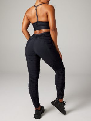 Ruche Hour High-Waist Mesh Legging