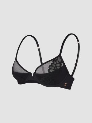 Savage Not Sorry Half-Cup Plunge Bra with Lace