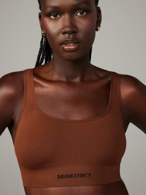 Seamless Scoop-Neck Bralette & Boy Short 2-Piece Set