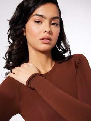 Seamless Long-Sleeve Bodysuit Teddy