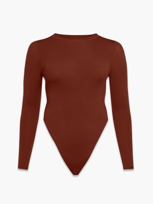 Seamless Long-Sleeve Bodysuit Teddy