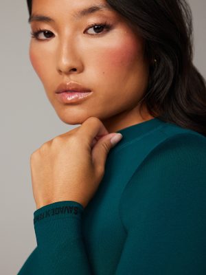 Seamless Long-Sleeve Bodysuit Teddy