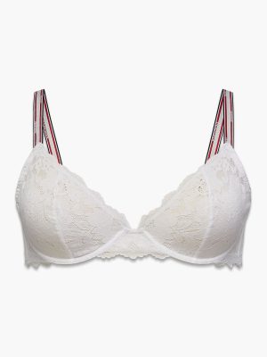 Serving Courtside Unlined Lace Plunge Bra