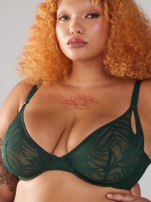 Shadowplay Lace Unlined Plunge Bra